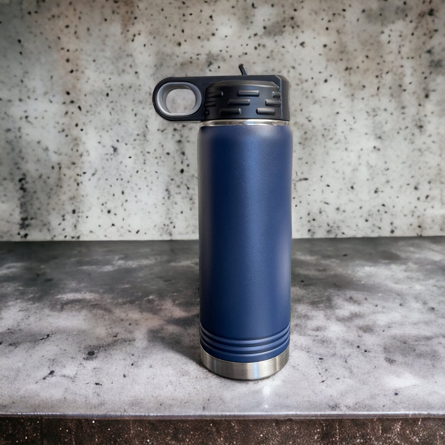 Navy Assumption Hawks Water Bottle with  personalization