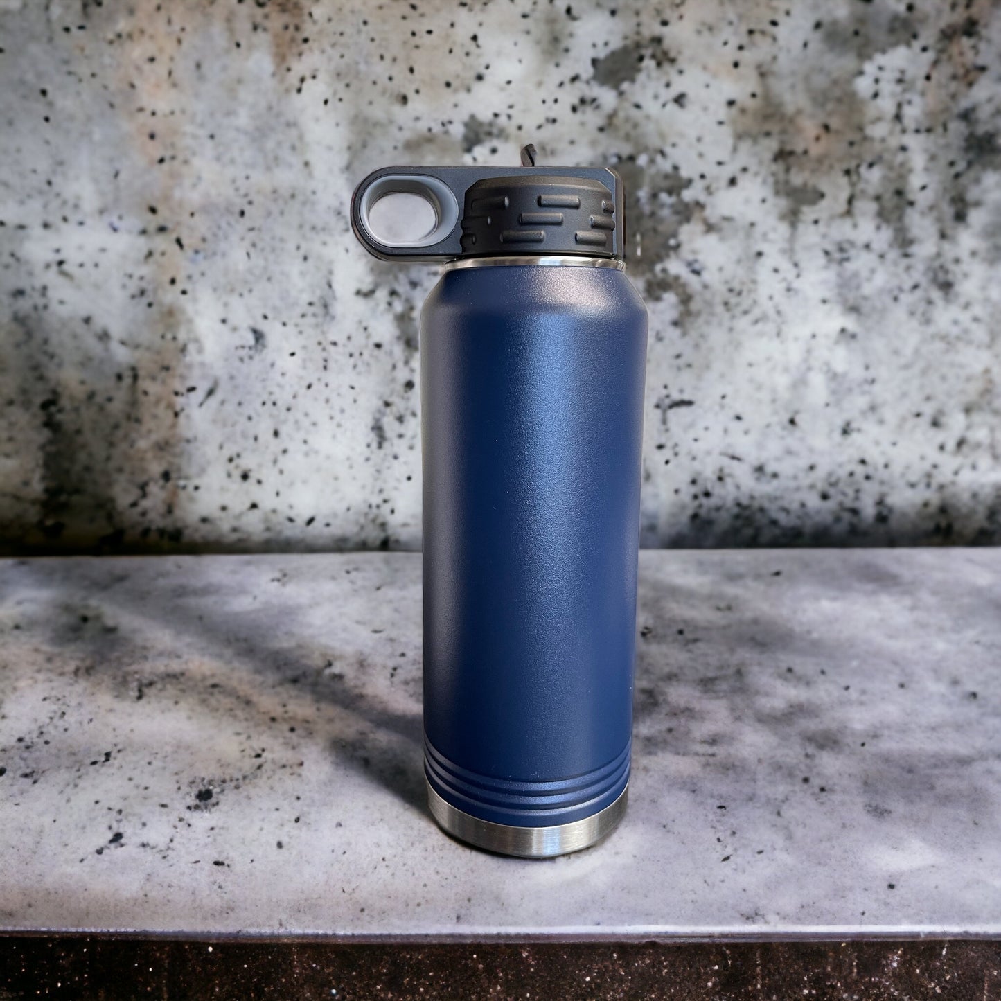 Navy Assumption Hawks Water Bottle with  personalization