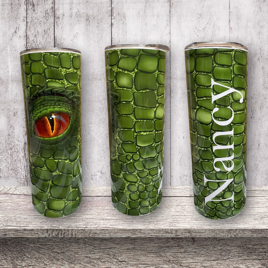 Dragon Tumbler in Green or Purple 20oz. Free customization.