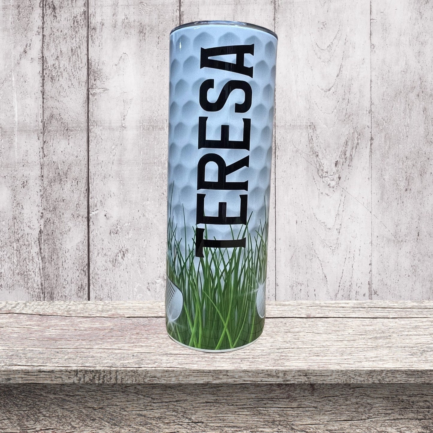 Golf clubs tumbler.