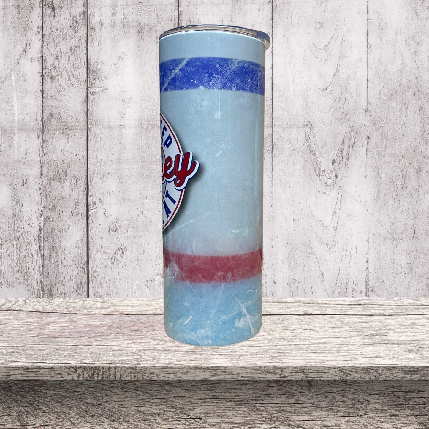 Eat sleep hockey repeat tumbler