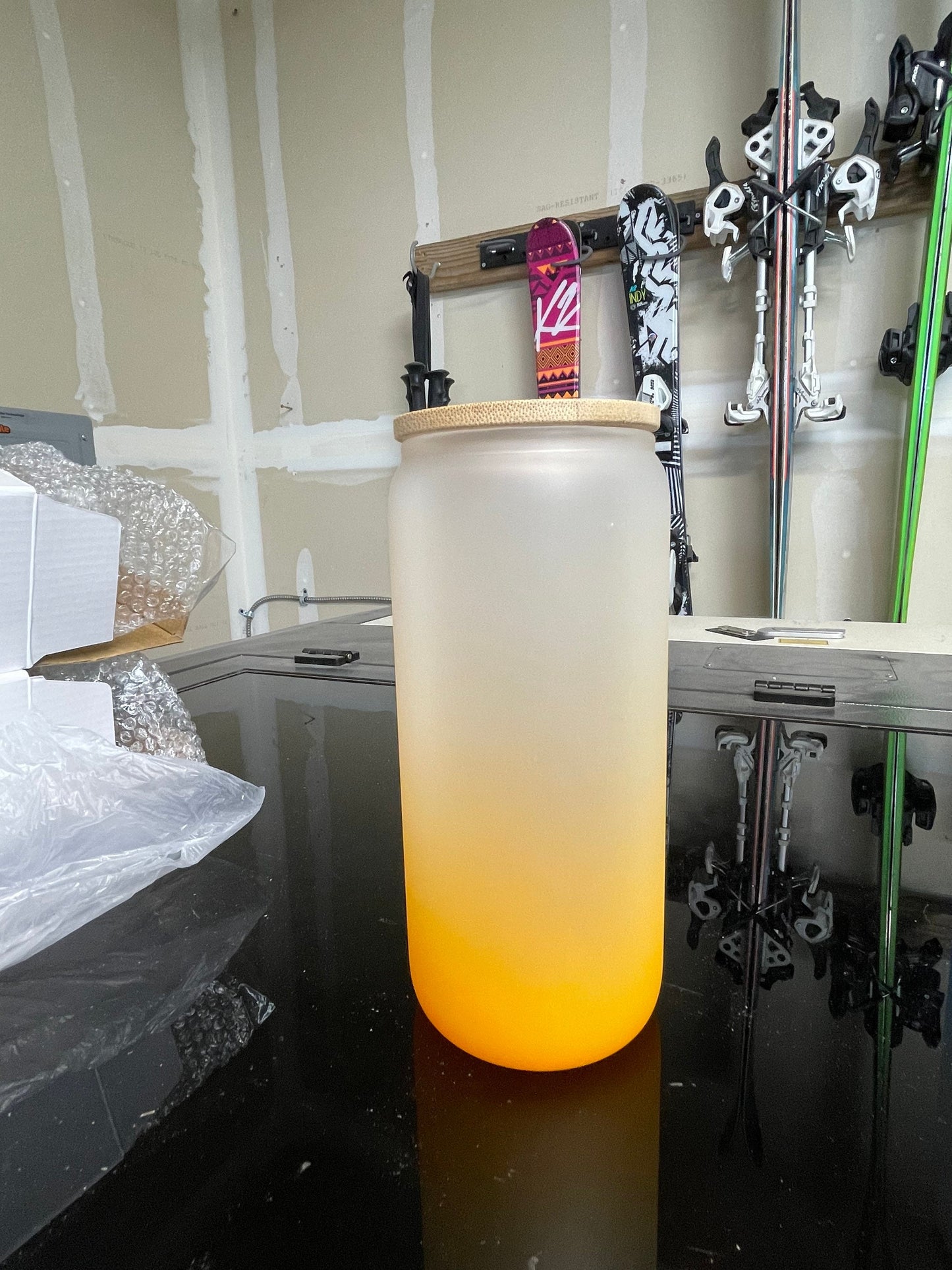 It’s called summer water. 20oz Frosted glass tumbler. Choose from 5 Colors and 15 sayings