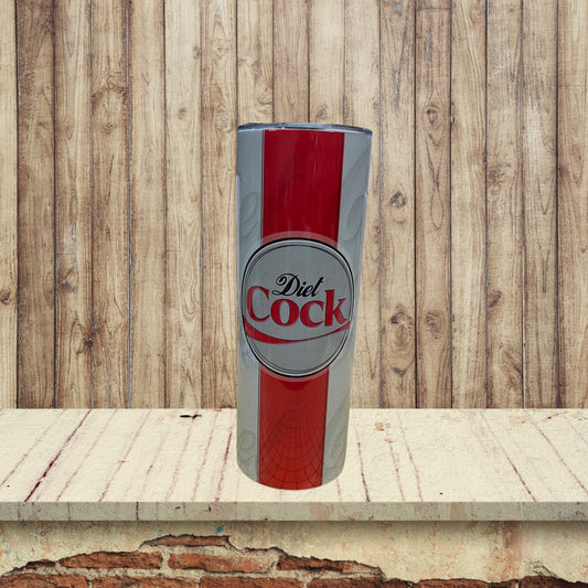 Diet cock soda parody tumbler