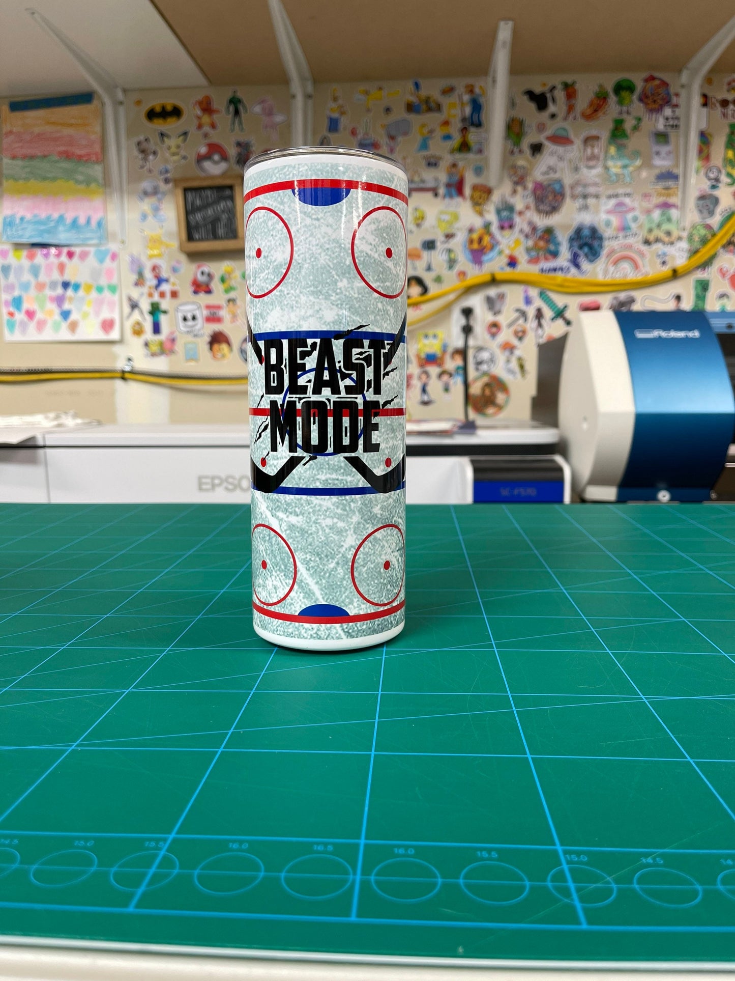 Beast mode hockey tumbler