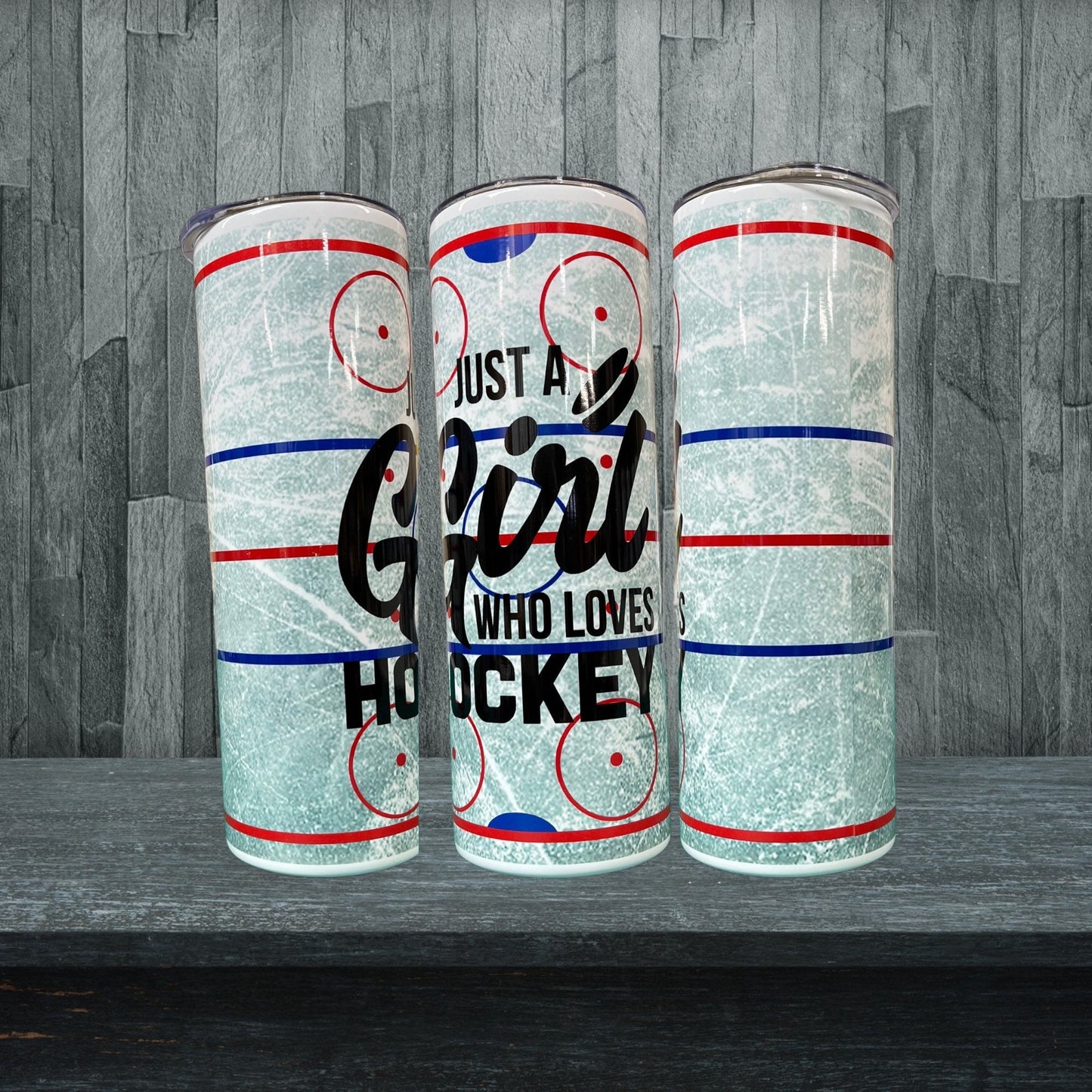 Just a girl who loves hockey tumbler