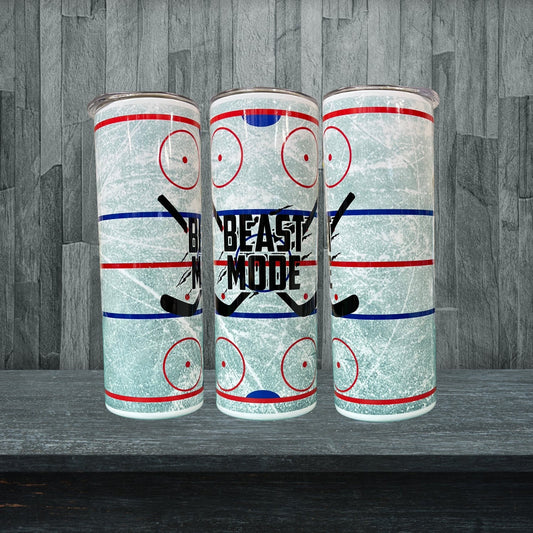 Beast mode hockey tumbler