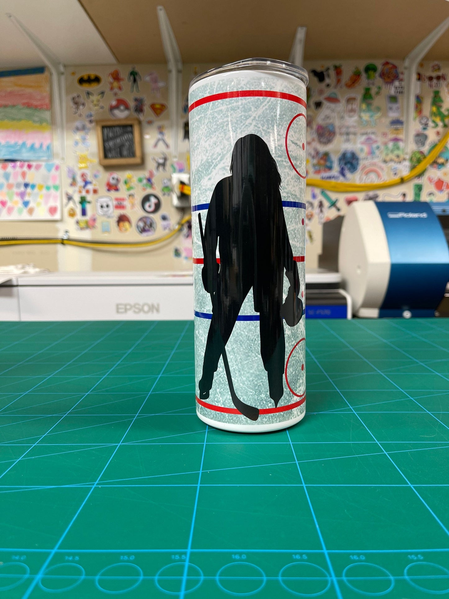 Never underestimate a girl with a hockey stick tumbler