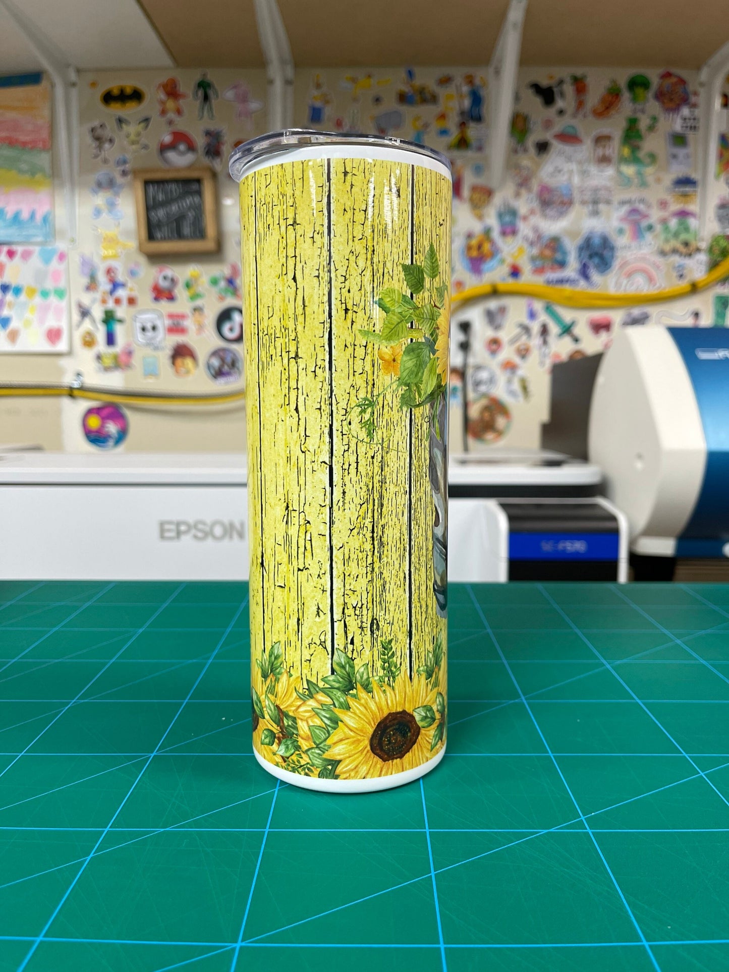 Boots with sunflowers tumbler