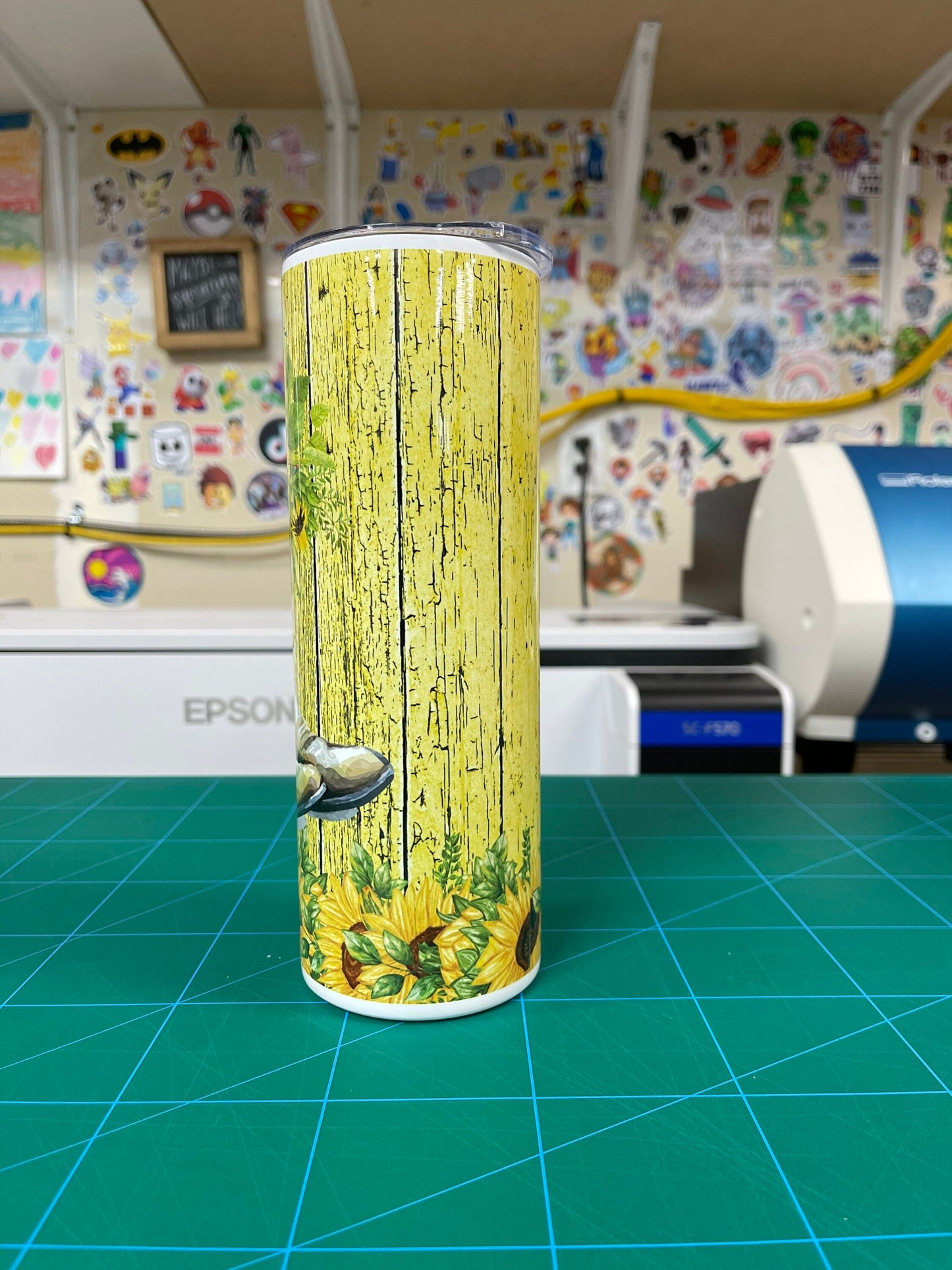Boots with sunflowers tumbler