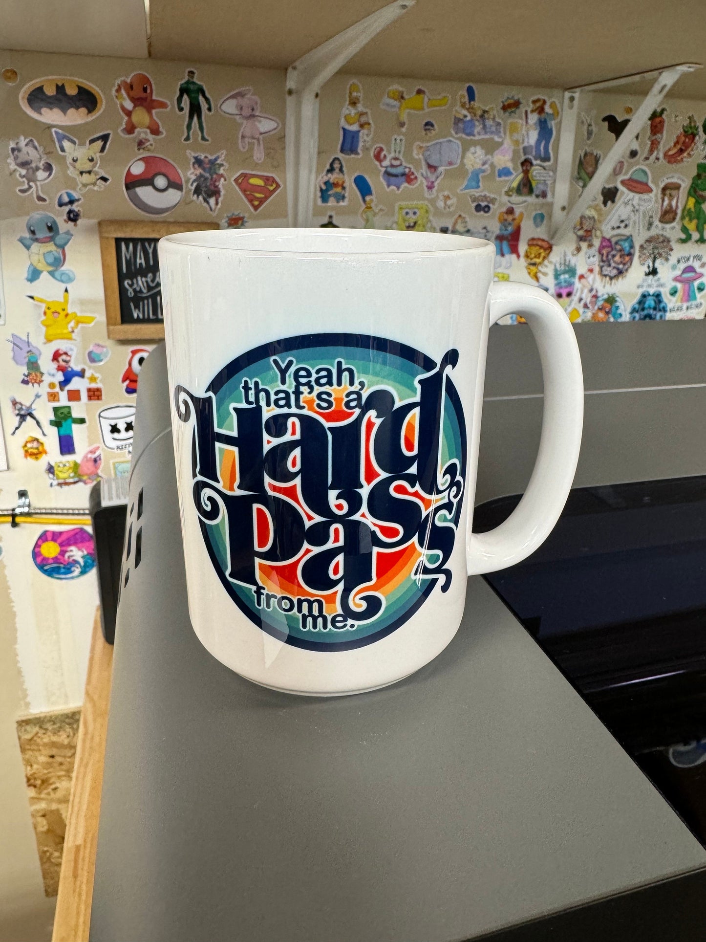 Thats a hard pass 15oz ceramic coffee mug.