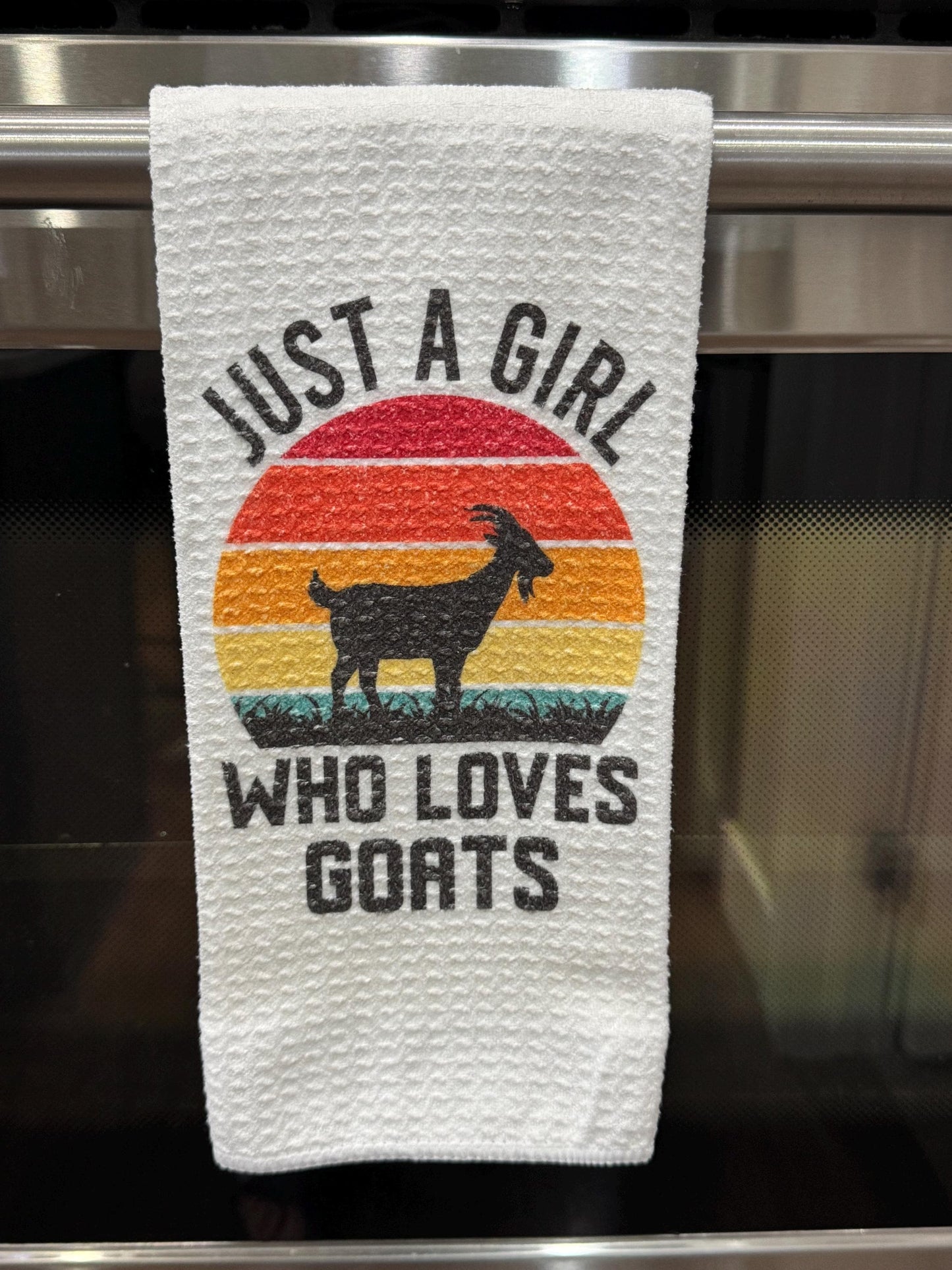 Just a Girl Who Loves Goats  Kitchen Towel - Goat Lover Gift