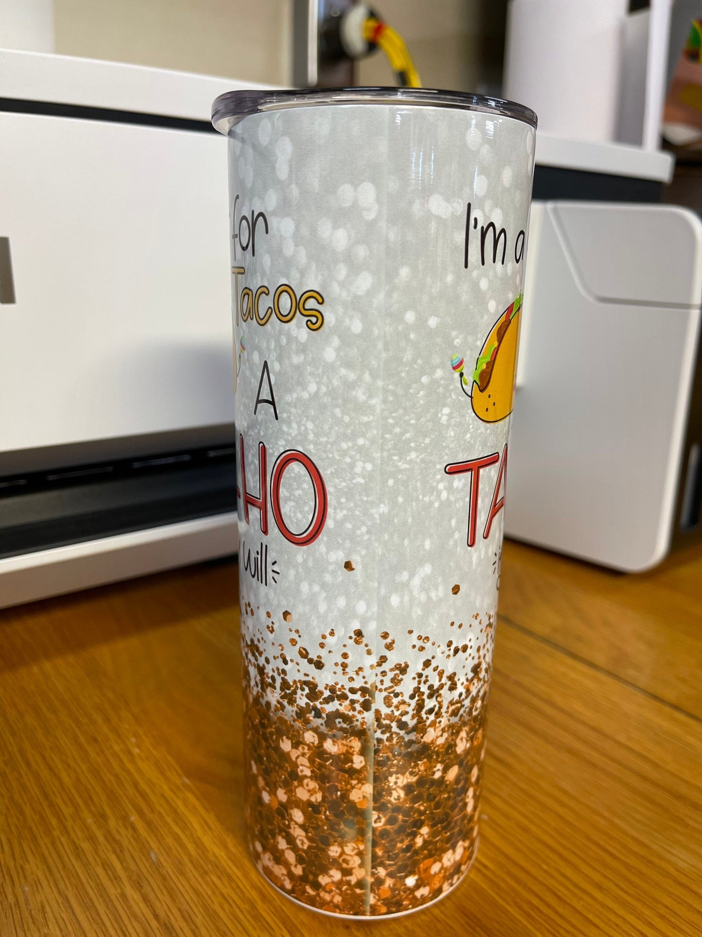 tac-ho tumbler gold  bottom