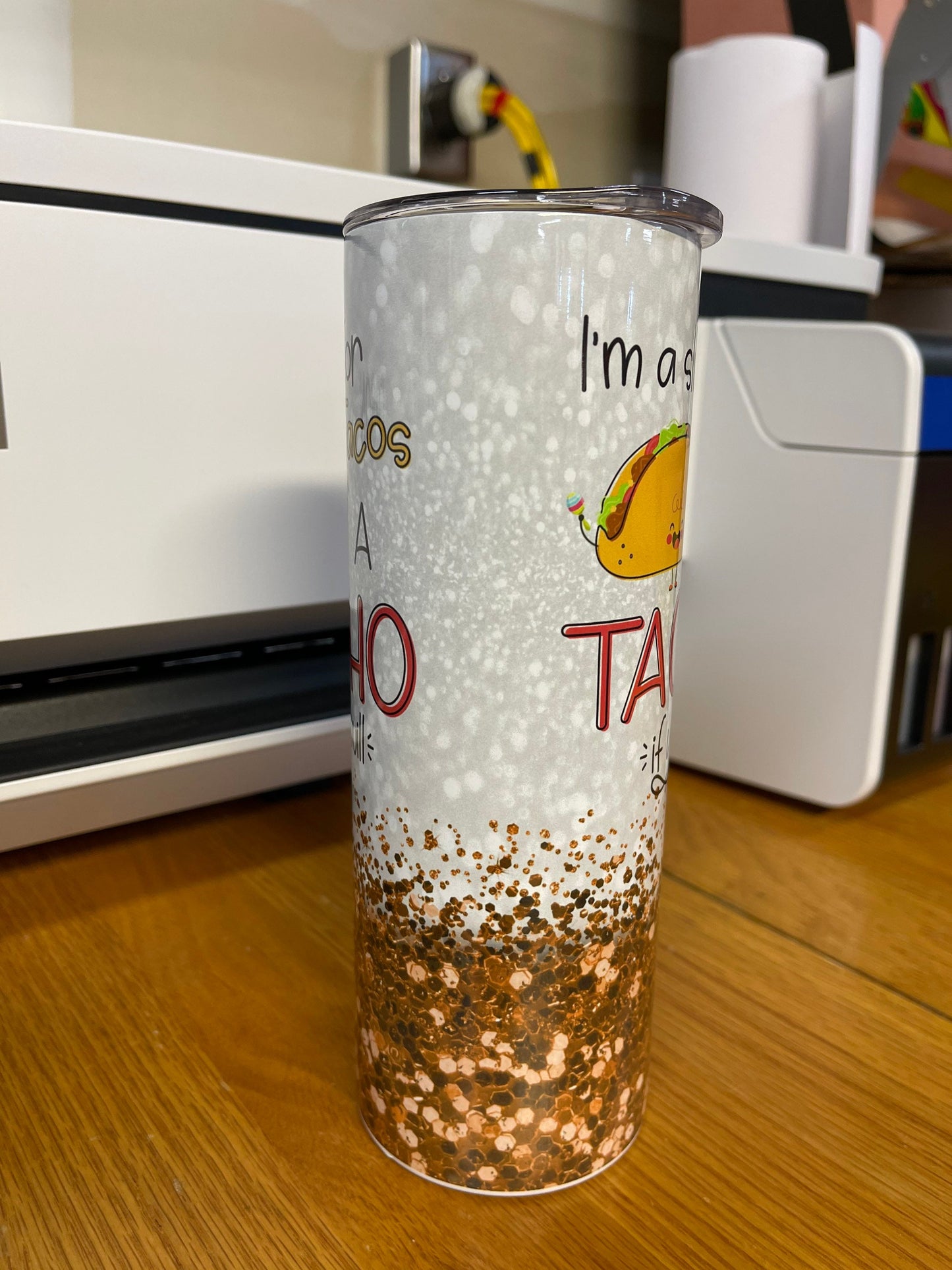 tac-ho tumbler gold  bottom