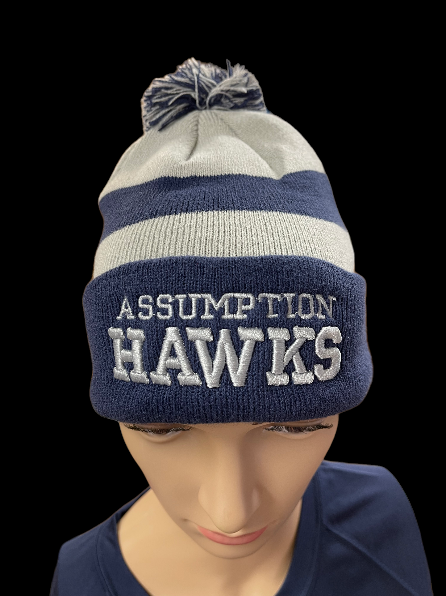 Assumption embroidered beanie