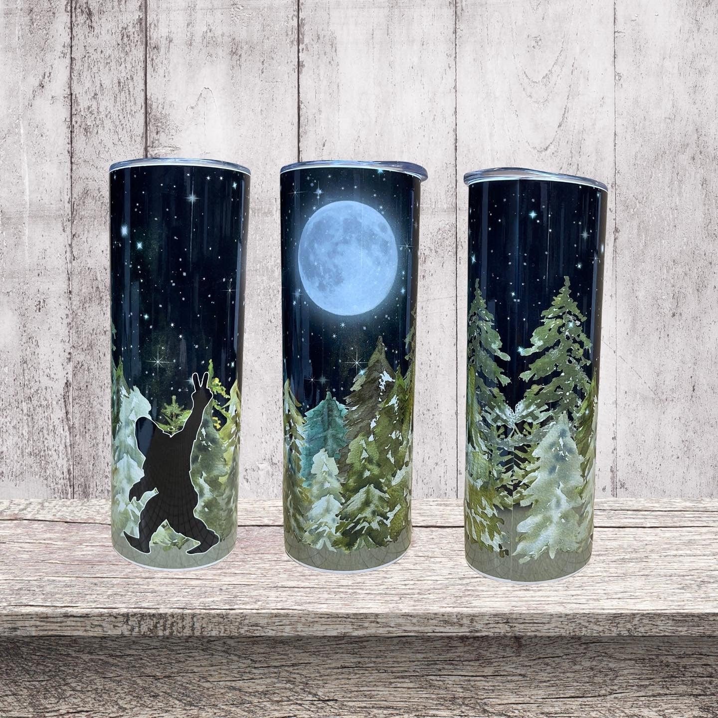 Bigfoot tumbler glow in the dark