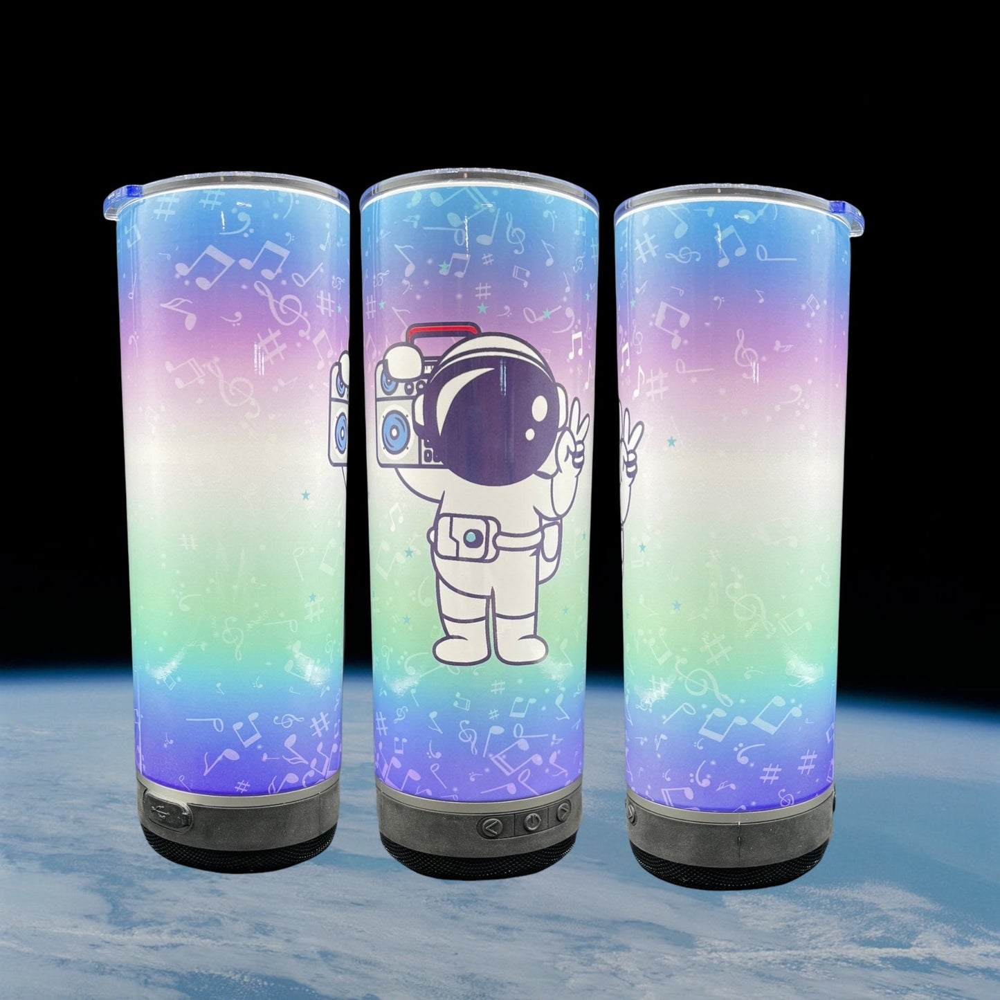 astronaut Bluetooth speaker tumbler