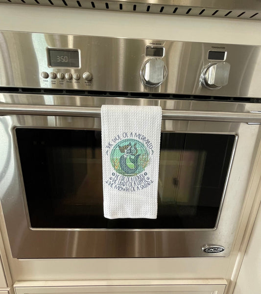 Soul of a mermaid kitchen towel