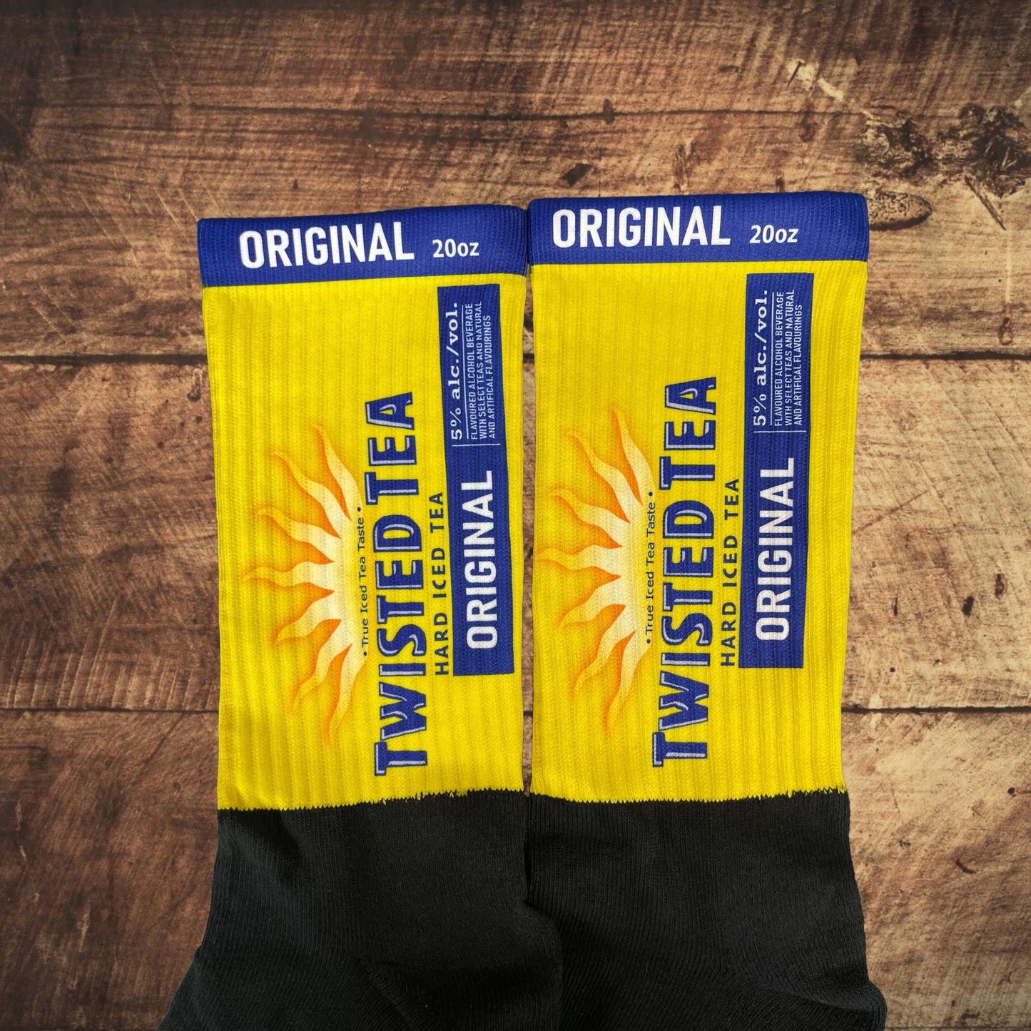 Twisted Tea Athletic Crew Socks – Cushioned for Maximum Comfort!