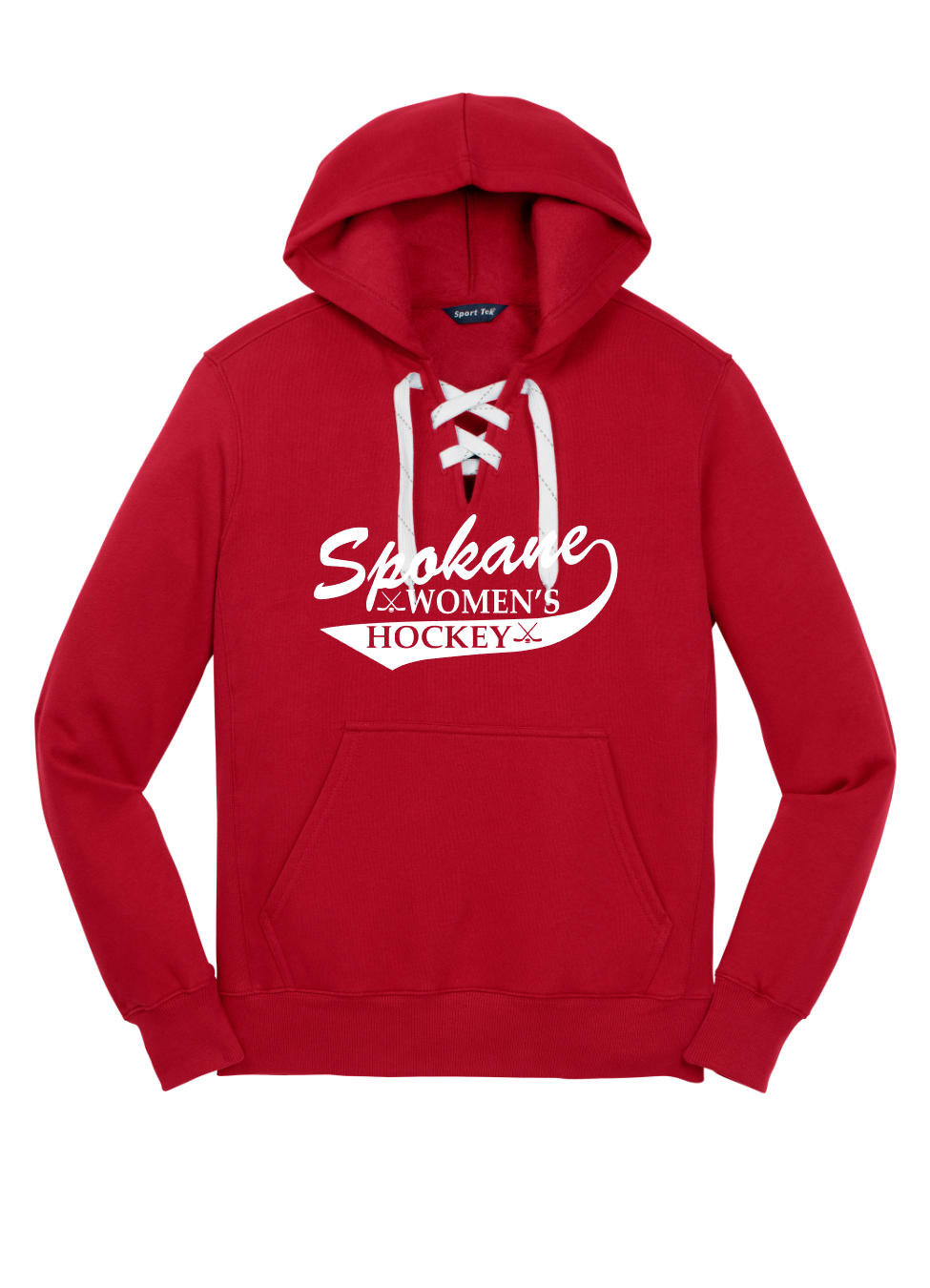 Spokane Women’s Hockey Hoodie with Hockey Lace Closure