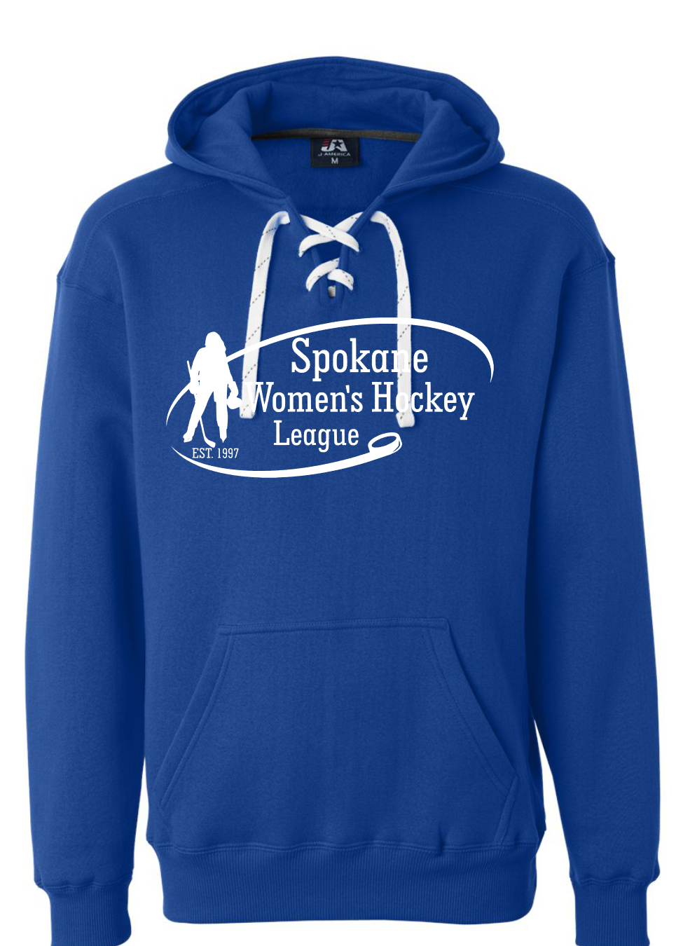 Spokane Women’s Hockey Hoodie with Hockey Lace Closure