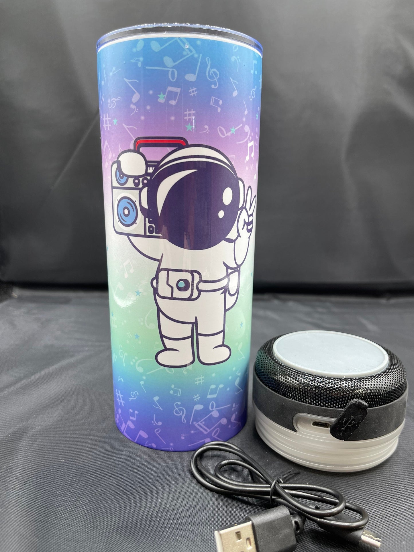 Bluetooth speaker astronaut tumbler